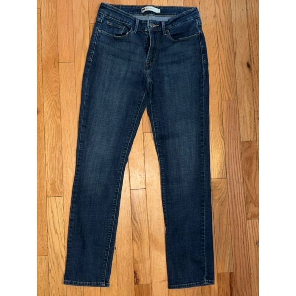 Levis Womens Mid Rise Skinny Jeans Dark Wash 8M W29 L32 58575-0133 T56-8